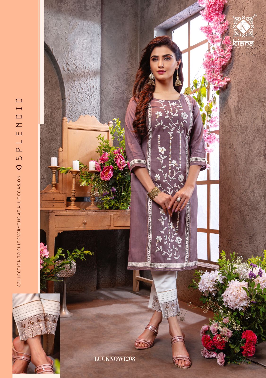 Kiana Lucknowi 2 Fancy Ethnic Wear Cotton Kurti With Bottom Collection